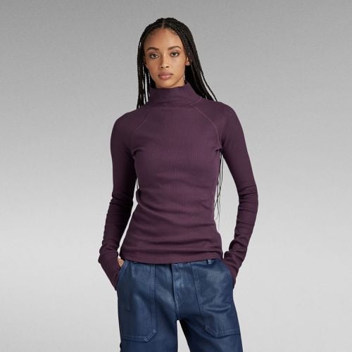 Top Slim Rib Mock - Morado - Mujer - G-Star RAW - Modalova