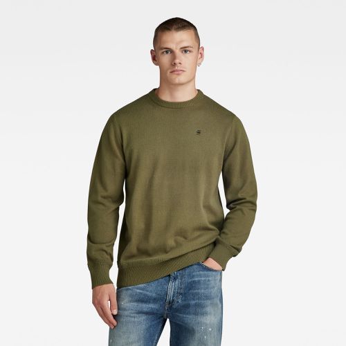 Hand Sprayed Hooded Loose Sweater, Green