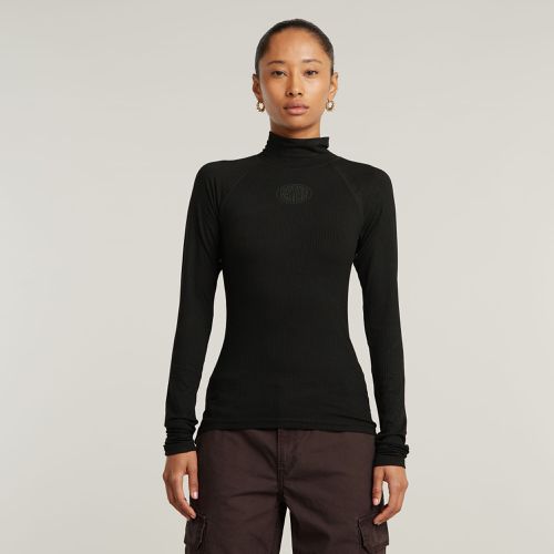 Logo Slim Rib Mock Top - Women - G-Star RAW - Modalova