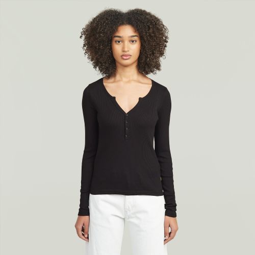 Deep V Henley Slim Top - Women - G-Star RAW - Modalova