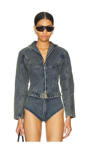 Denim fitted jacket in color blue size L in - Blue. Size L (also in M, S) - 1XBLUE - Modalova
