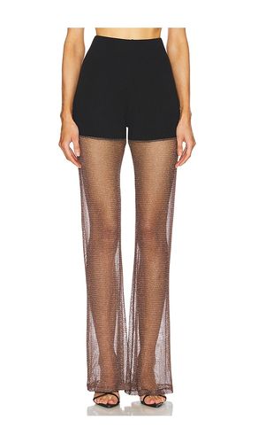 Pantalón acampanado con contraste transparente y brillante en color negro talla 10/M en - Black. Talla 10/M (también en 8 - AAIZEL - Modalova