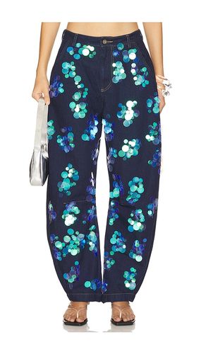 Pantalones de herradura con lentejuelas en color azul talla L en - Blue. Talla L (también en M, S, XL, XS) - Agua Bendita - Modalova