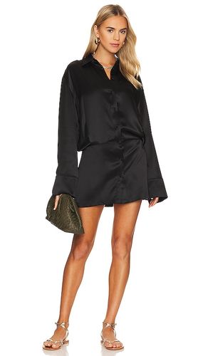 Vestido camisero de seda en color talla L en - Black. Talla L (también en M, S, XS) - AEXAE - Modalova