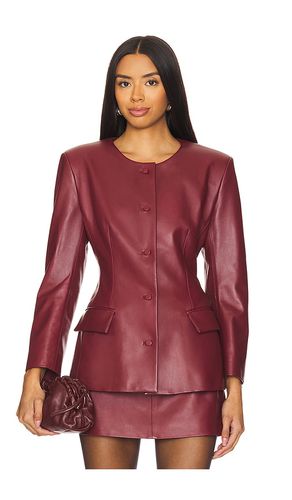 Leather padded contoured blazer en color burgundy talla L en - Burgundy. Talla L (también en M) - AEXAE - Modalova