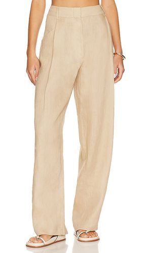 Pantalones de lino con tiro alto en color talla L en - . Talla L (también en M, S, XL, XS) - AEXAE - Modalova