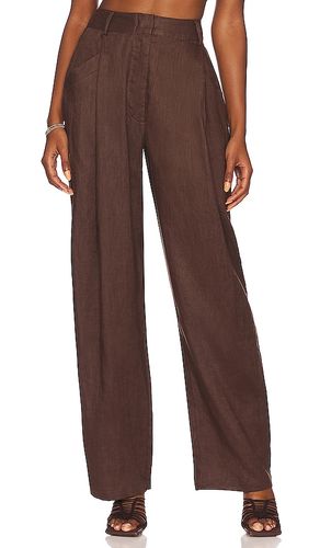 Pantalón linen en color talla S en - Brown. Talla S (también en XL, XS) - AEXAE - Modalova