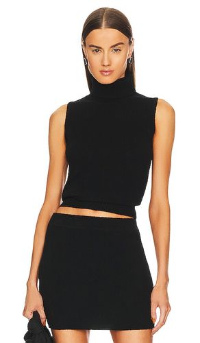 Sleeveless roll neck cashmere top en color talla L en - Black. Talla L (también en M, XL) - AEXAE - Modalova