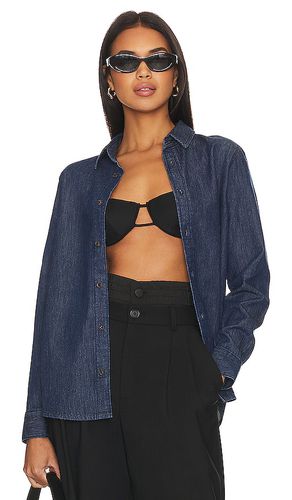 X emrata elena button up shirt in color blue size M in - Blue. Size M (also in S, XS) - AG Jeans - Modalova