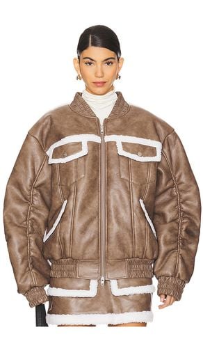 AKNVAS Thea Sherpa Bomber in Brown - AKNVAS - Modalova