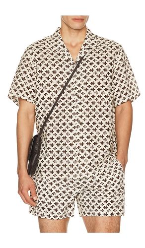 Alex Printed Short Sleeve Linen Shirt in . Size M. Also in L - AUTO-REPLY - Modalova