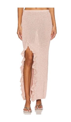 Michaela Split Skirt - Blush Sequin in . Size M, S, XL - Asta Resort - Modalova