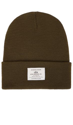 Essential beanie in color green size all in - Green. Size all - ALPHA INDUSTRIES - Modalova