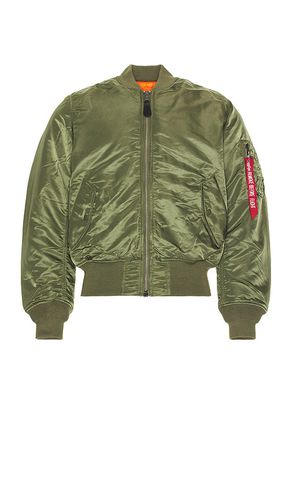 Ma-1 blood chit bomber jacket in color green size L in - Green. Size L (also in M, S, XL/1X, XS) - ALPHA INDUSTRIES - Modalova