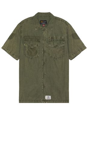 Short Sleeve Washed Fatigue Shirt Jacket in . Taglia M - ALPHA INDUSTRIES - Modalova