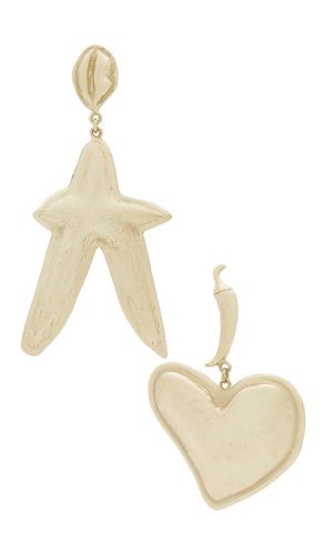 Pendientes high roller heart star en color oro metálico talla all en - Metallic Gold. Talla all - Alemais - Modalova