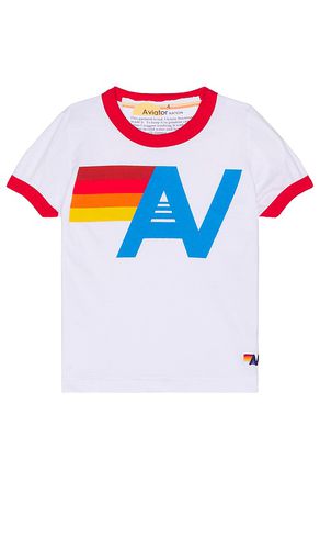 Camiseta logo kids ringer en color blanco talla 2 en - White. Talla 2 (también en 4, 6) - Aviator Nation - Modalova