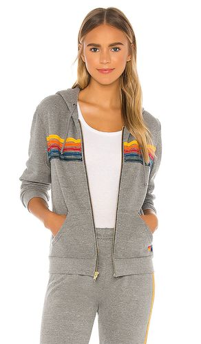 Stripe zip hoodie in color grey size L in - Grey. Size L (also in M, S, XL, XS) - Aviator Nation - Modalova