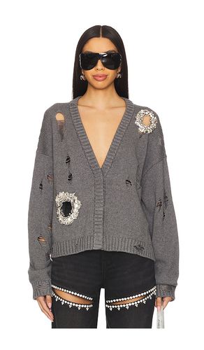 Distressed Crystal Cardigan in . Taglia M, S - AREA - Modalova