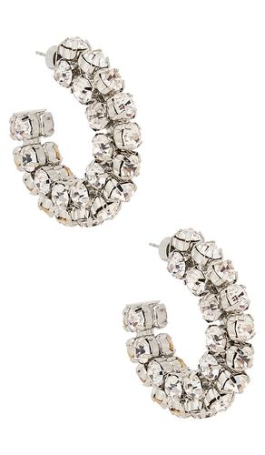 Small Crystal Hoop Earrings in - AREA - Modalova
