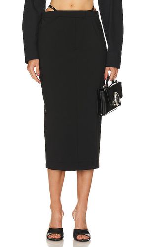 Falda larga ajustada en color talla L en - Black. Talla L (también en S) - Alexander Wang - Modalova