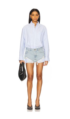 Prestyled button down short romper en color bebe azul talla 0 en - Baby Blue. Talla 0 (también en 2, 4 - Alexander Wang - Modalova
