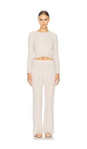 Set jerséis cozychic lite cable pullover & pant set en color crema talla L en - Cream. Talla L - Barefoot Dreams - Modalova