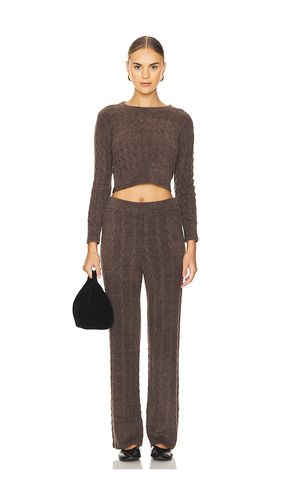 Set jerséis cozychic lite cable pullover & pant set en color marrón talla L en - Brown. Talla L ( - Barefoot Dreams - Modalova