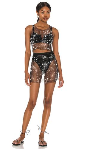 Glitzy Girl Mesh Pearl Top & Skirt Set in . Taglia S - Beach Bunny - Modalova