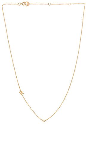 Asymmetrical Initial & Diamond Necklace in . Size T - BYCHARI - Modalova