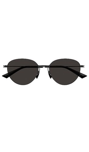 Gafas de sol redondas de metal en color talla all en - Black. Talla all - Bottega Veneta - Modalova