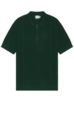 Arthur 1/4 zip waffle knit polo in color green size S in - Green. Size S (also in XL/1X) - Bound - Modalova
