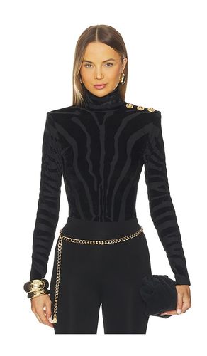 Buttoned Bouclette Zebra Top in . Taglia 34/0. Also in 36/2 - BALMAIN - Modalova