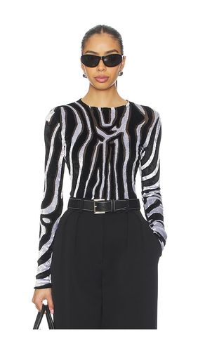 Zebra bodycon top in color black size 1 (also in 2, 3) - BALMAIN - Modalova