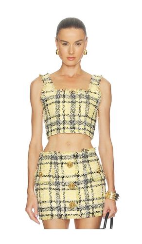 Glitter Tweed Tartan Top in . Size 34. Also in 38 - BALMAIN - Modalova