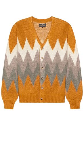 Cardigan chevron stripe jacquard mohair 9g en color talla S en - Mustard. Talla S (también en - Beams Plus - Modalova