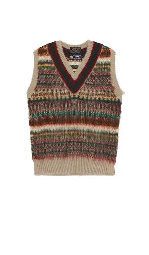 Gim cricket fair isle vest british wool 5g in color brown size L in - Brown. Size L (also in M, S, XL/1X) - Beams Plus - Modalova