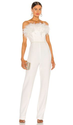 Lola blanc feather jumpsuit en color talla L en - White. Talla L (también en M, S, XS) - Bronx and Banco - Modalova