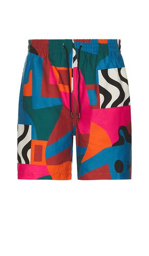 Distorted water swim shorts in color red size L in - Red. Size L (also in M, S, XL/1X) - By Parra - Modalova