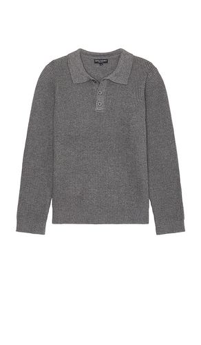 Wyatt waffle stitch polo en color gris talla M en - Grey. Talla M (también en S) - Central Park West - Modalova