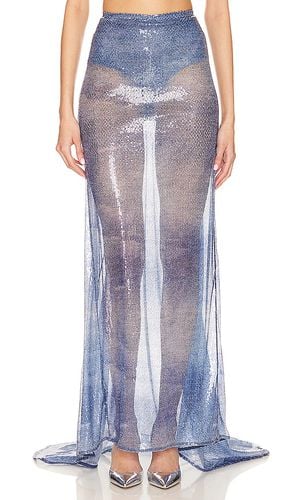 Denim Effect Sequin Skirt in . Taglia S, XS - Ceren Ocak - Modalova