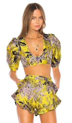 Kahlo crop top in color yellow size S in - Yellow. Size S (also in XS) - Camila Coelho - Modalova