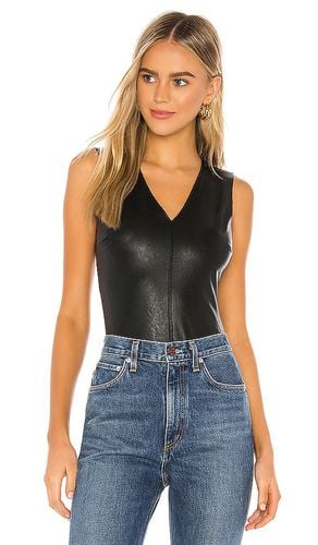 Faux Leather V Neck Bodysuit in . Size M, S, XL, XS - Commando - Modalova