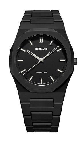Polycarbon 40.5mm watch in color black size all - D1 Milano - Modalova