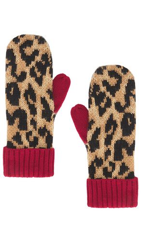 Leopard Mittens in - Damson Madder - Modalova