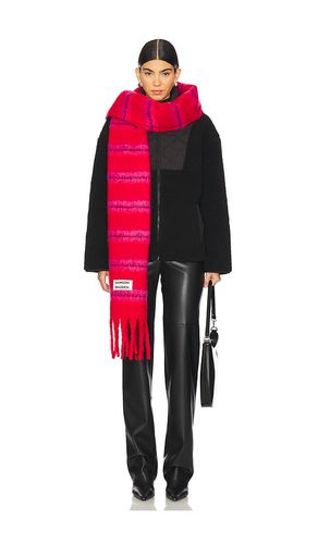 Fluffy Stripe Scarf in - Damson Madder - Modalova