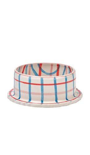 Hand Painted Ceramic Pet Bowl in - Damson Madder - Modalova