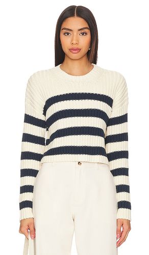 Striped ribbed cropped sweater in color ivory size L in - Ivory. Size L (also in M, S) - Denimist - Modalova