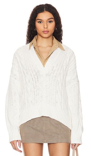 Suéter con cuello dividido en color talla L en - White. Talla L (también en M, S, XL, XS) - Denimist - Modalova