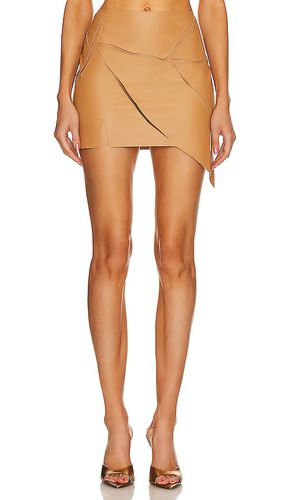 Broken Faux Leather Mini Skirt in . Taglia XL, XS - Di Petsa - Modalova